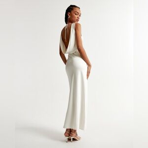 Abercrombie & Fitch Plunge Cowl Back Maxi Dress Size XS